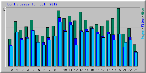Hourly usage for July 2012