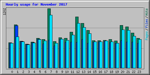 Hourly usage for November 2017